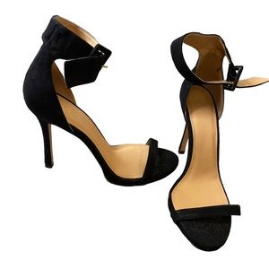 BOBO Antonia Black Heeled Sandals with Ankle Strap